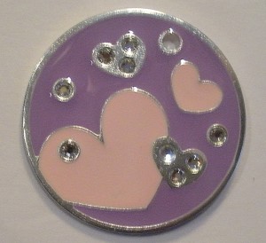 Crystal Purple with Hearts $9